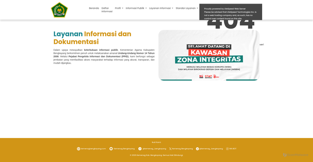 Security scan screenshot of https://kemenagbengkayang.com/Ppid/