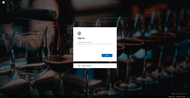 Security scan screenshot of https://alliedbeverage-my.sharepoint.com