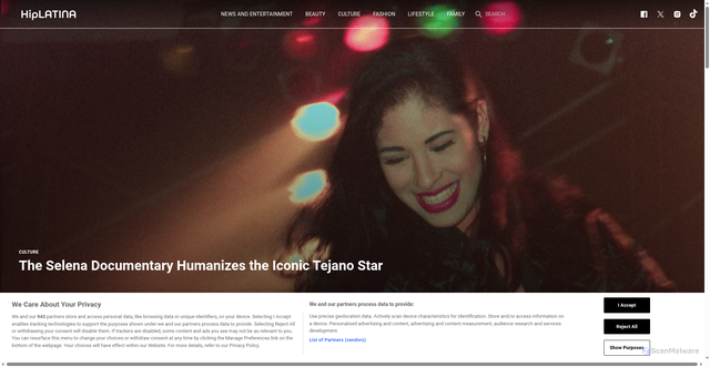 Security scan screenshot of https://hiplatina.com/