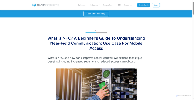 Security scan screenshot of https://sentryinteractive.com/blog/what-is-nfc-near-field-communication/