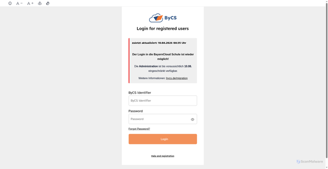 Security scan screenshot of https://drive.bycs.de