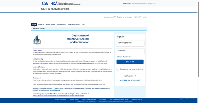 Security scan screenshot of https://esp.hcai.ca.gov