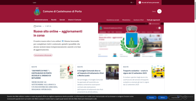 Security scan screenshot of https://www.comune.castelnuovodiporto.rm.it/