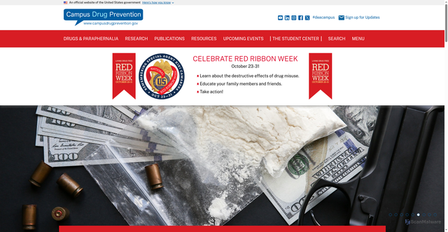 Security scan screenshot of https://campusdrugprevention.gov/