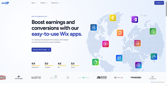 Security scan screenshot of https://purplebear.co