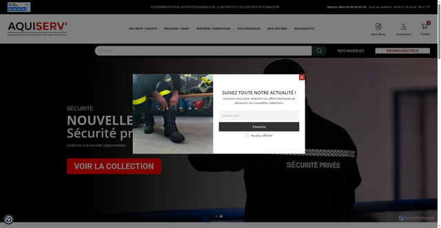 Security scan screenshot of https://aquiserv.com