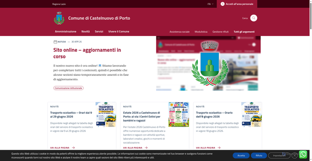 Security scan screenshot of https://www.comune.castelnuovodiporto.rm.it/