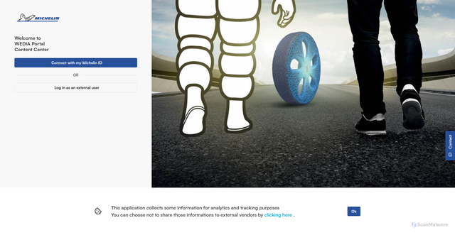 Security scan screenshot of https://contentcenter.michelin.com