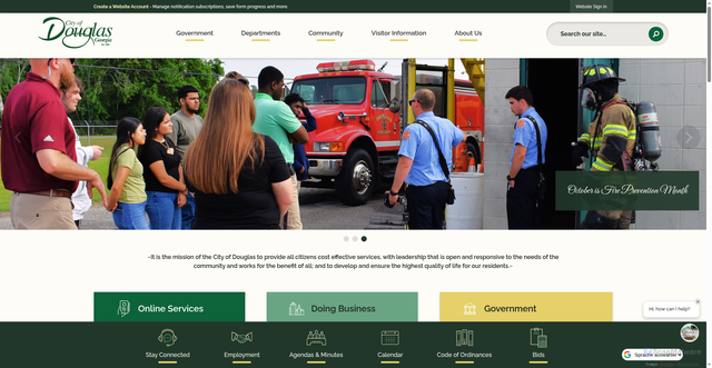 Security scan screenshot of https://cityofdouglasga.gov/