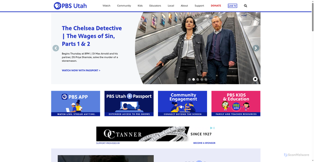 Security scan screenshot of https://www.pbsutah.org/