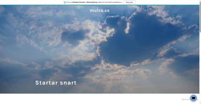 Security scan screenshot of https://mulra.se