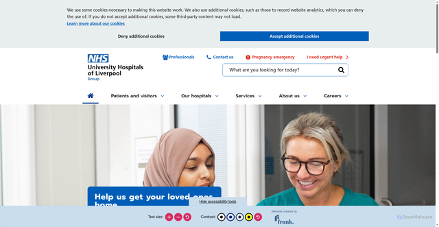 Security scan screenshot of https://www.uhliverpool.nhs.uk/