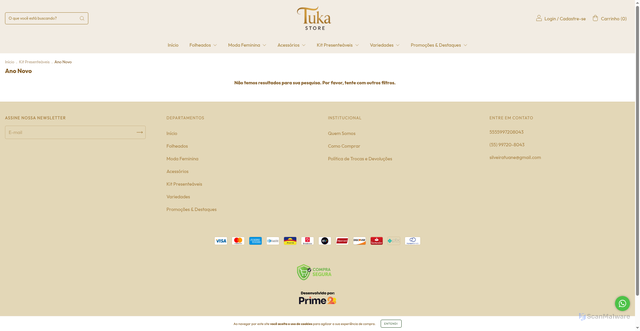 Security scan screenshot of https://tukastoreonline.com.br/kit-presenteaveis/ano-novo/