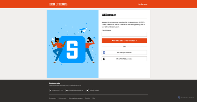 Security scan screenshot of https://gruppenkonto.spiegel.de