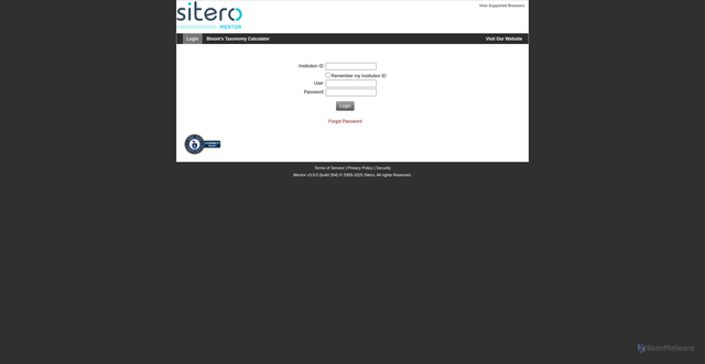 Security scan screenshot of https://axiommentor.com