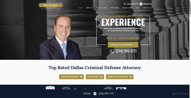 Security scan screenshot of https://www.dfwcriminallawyer.com/