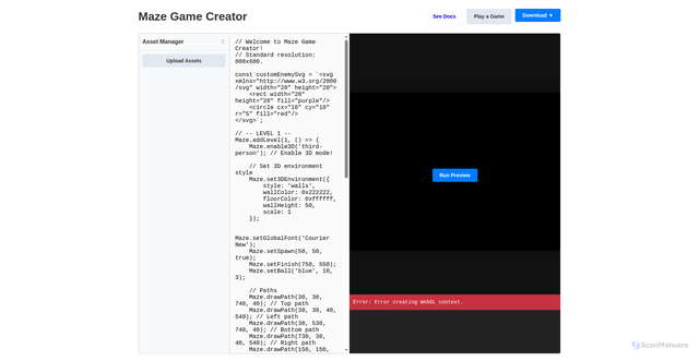 Security scan screenshot of https://mzgame-dpirjcha26sg.edgeone.app/