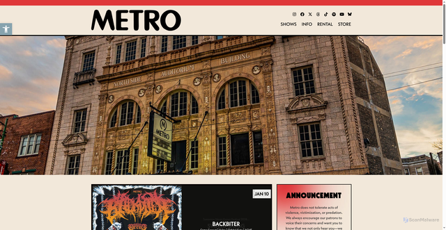 Security scan screenshot of https://metrochicago.com/