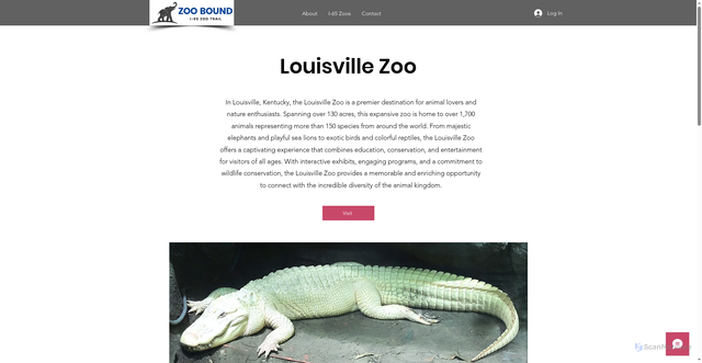 Security scan screenshot of https://www.zoobound.com/louisville-zoo