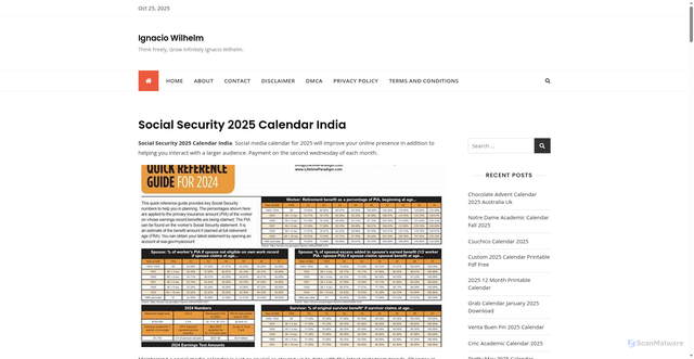 Security scan screenshot of https://ignaciowilhelm.pages.dev/gncwbxm-social-security-2025-calendar-india-wlhlmhqw/