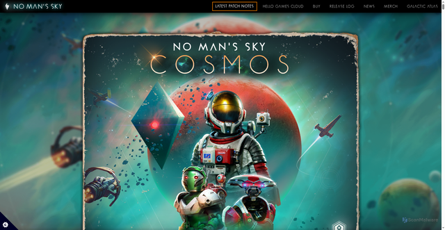 Security scan screenshot of https://www.nomanssky.com/cosmos-update/