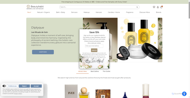 Security scan screenshot of https://beautyhabit.com