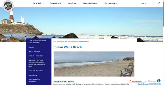 Security scan screenshot of https://ehamptonny.gov/797/Indian-Wells-Beach