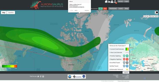 Security scan screenshot of https://www.aurorasaurus.org/
