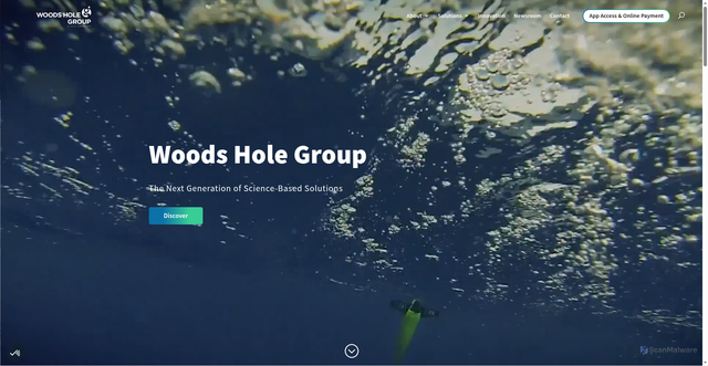 Security scan screenshot of https://woodsholegroup.com