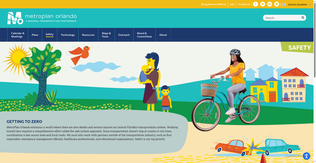 Security scan screenshot of https://metroplanorlando.gov/safety/