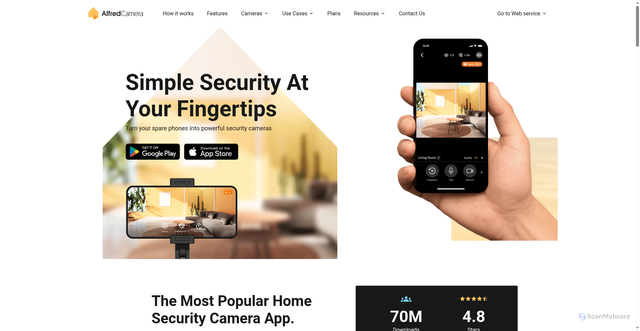 Security scan screenshot of https://my-alfred.com