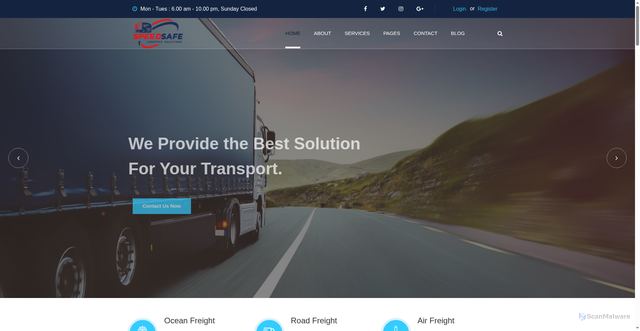 Security scan screenshot of http://speedsafelogistic.com/index-3.html