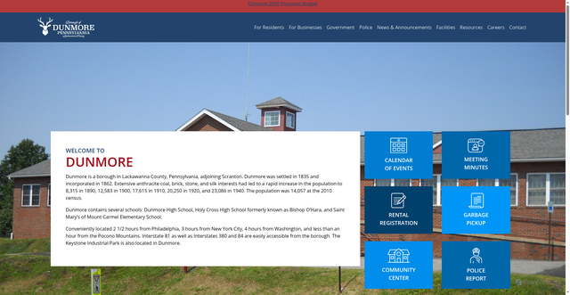 Security scan screenshot of https://dunmorepa.gov/
