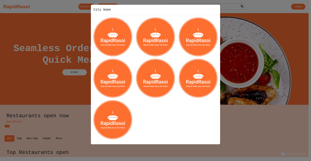Security scan screenshot of https://rapidrasoi.in/