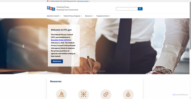 Security scan screenshot of https://www.fpc.gov/