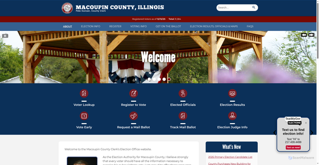 Security scan screenshot of https://www.macoupinvotes.gov/