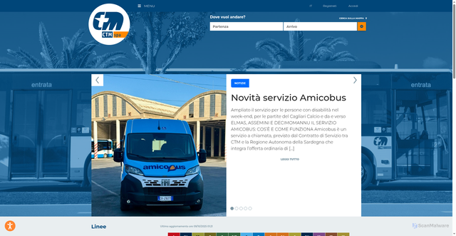 Security scan screenshot of https://www.ctmcagliari.it/