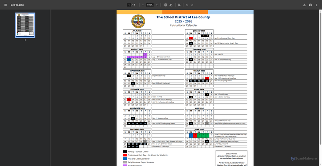 Security scan screenshot of https://www.leeschools.net/common/pages/GetFile.ashx?key=vdtEDAYo