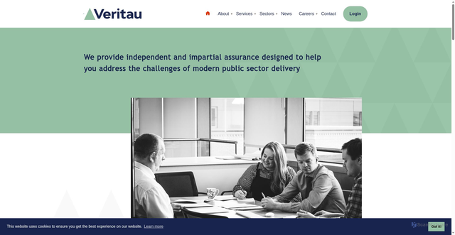 Security scan screenshot of https://veritau.co.uk/