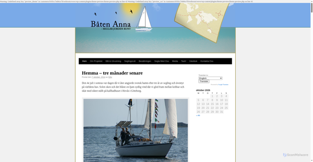 Security scan screenshot of https://batenanna.se