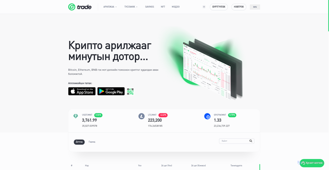 Security scan screenshot of https://trade.mn/
