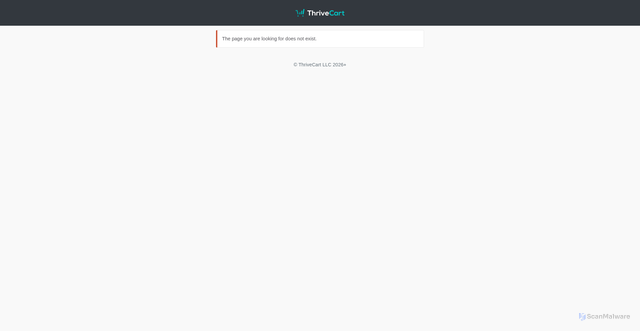 Security scan screenshot of https://alias.thrivecart.com