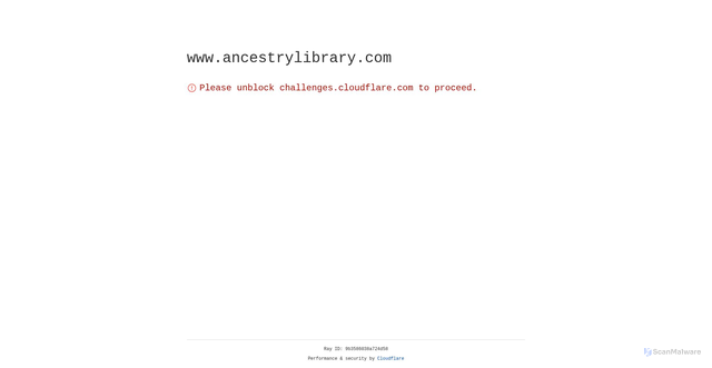 Security scan screenshot of https://www.ancestrylibrary.com