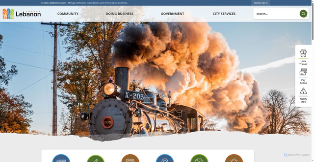 Security scan screenshot of https://lebanonoregon.gov/