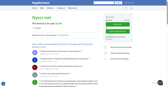 Security scan screenshot of http://nyscr.net/