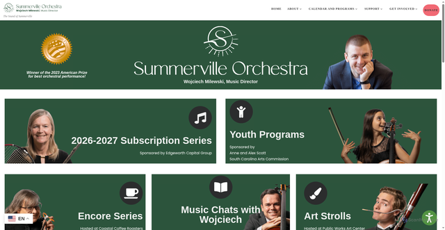 Security scan screenshot of https://summervilleorchestra.org/