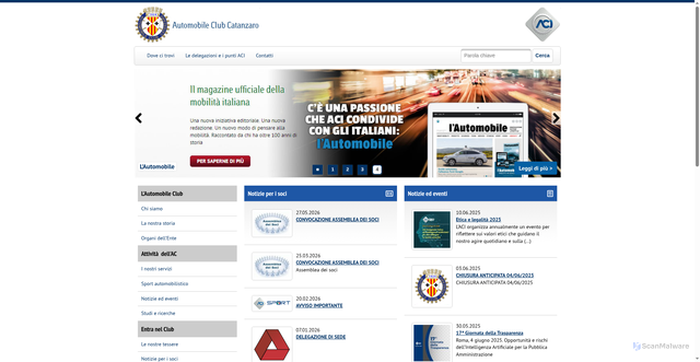 Security scan screenshot of https://www.catanzaro.aci.it