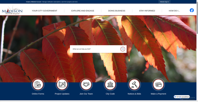 Security scan screenshot of https://cityofmadisonsd.gov/