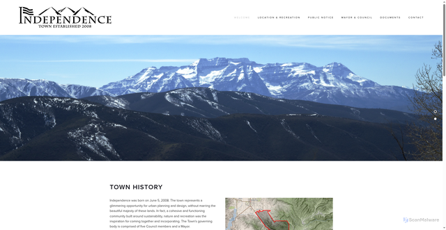 Security scan screenshot of https://www.independenceut.gov/