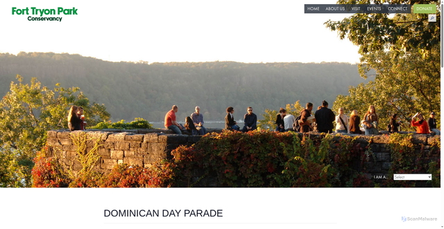 Security scan screenshot of https://forttryonpark.org/event/dominican-day-parade/